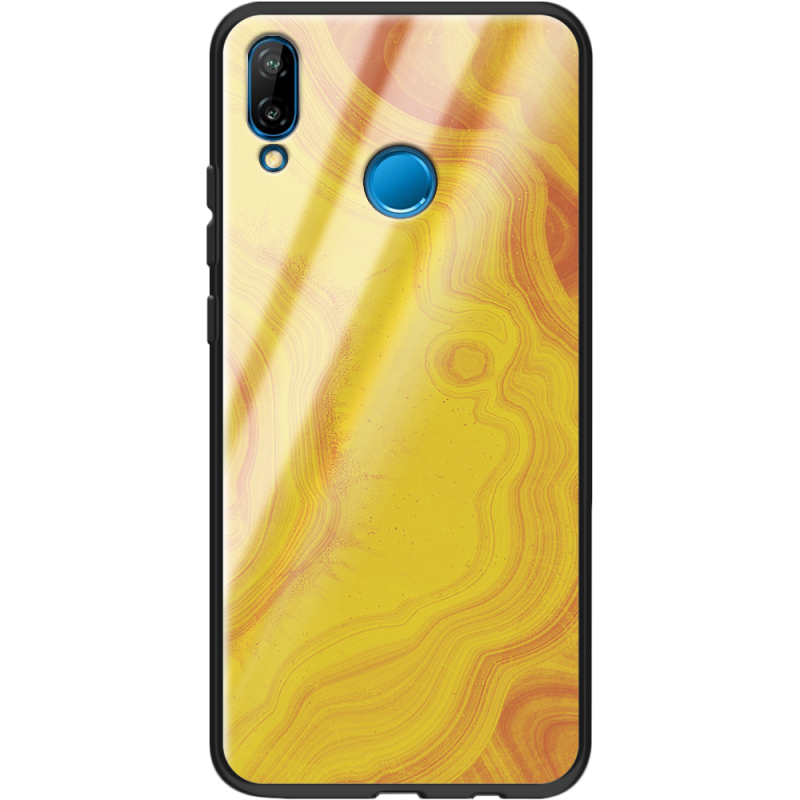 Защитный чехол BoxFace Glossy Panel Huawei P20 Lite Yellow Marble