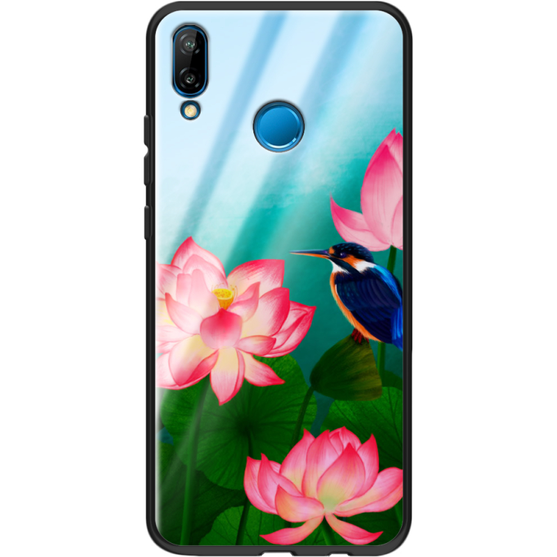 Защитный чехол BoxFace Glossy Panel Huawei P20 Lite Lotus Bird