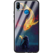 Защитный чехол BoxFace Glossy Panel Huawei P20 Lite Kitten And Fish