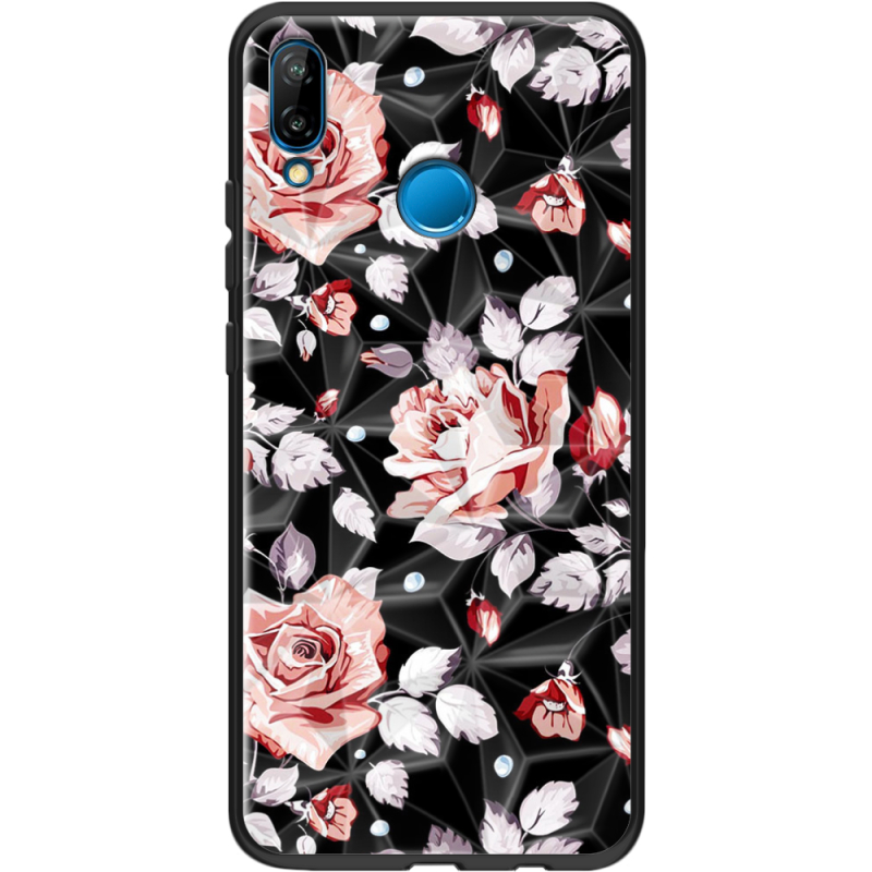 Чехол Prizma Uprint Huawei P20 Lite Roses on Black