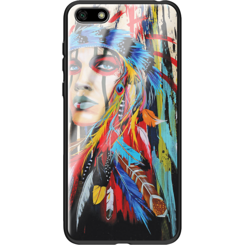 Защитный чехол BoxFace Glossy Panel Huawei Y5 2018 / Honor 7A Feather Girl