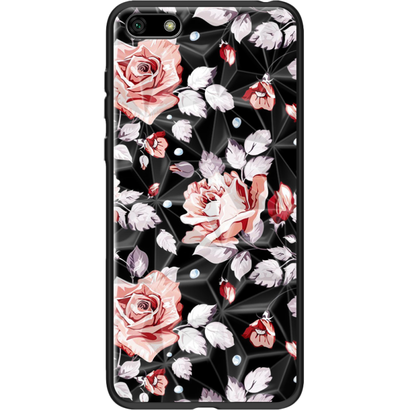 Чехол Prizma Uprint Huawei Y5 2018 / Honor 7A Roses on Black