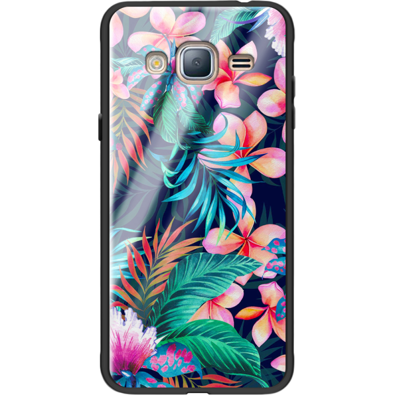 Защитный чехол BoxFace Glossy Panel Samsung Galaxy J3 2016 Exotic Flowers