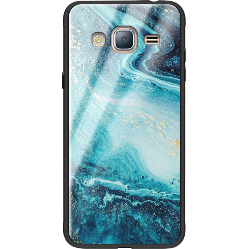 Защитный чехол BoxFace Glossy Panel Samsung Galaxy J3 2016 Blue Marble