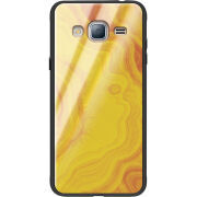 Защитный чехол BoxFace Glossy Panel Samsung Galaxy J3 2016 Yellow Marble