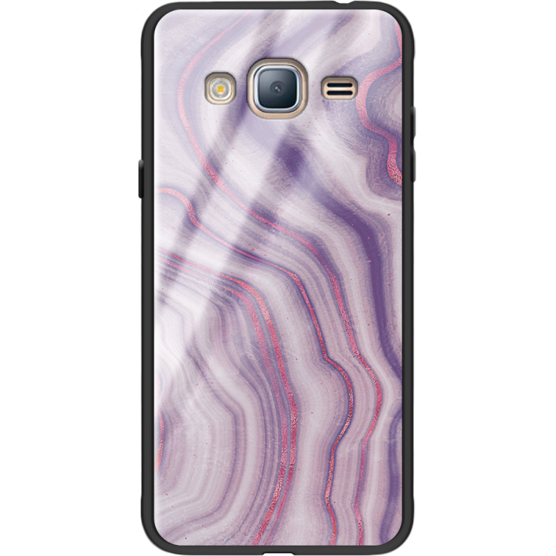 Защитный чехол BoxFace Glossy Panel Samsung Galaxy J3 2016 Purple Marble