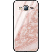 Защитный чехол BoxFace Glossy Panel Samsung Galaxy J3 2016 Pink Marble