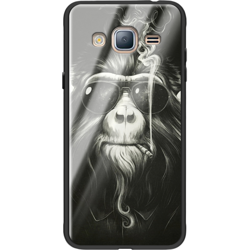 Защитный чехол BoxFace Glossy Panel Samsung Galaxy J3 2016 Smokey Monkey