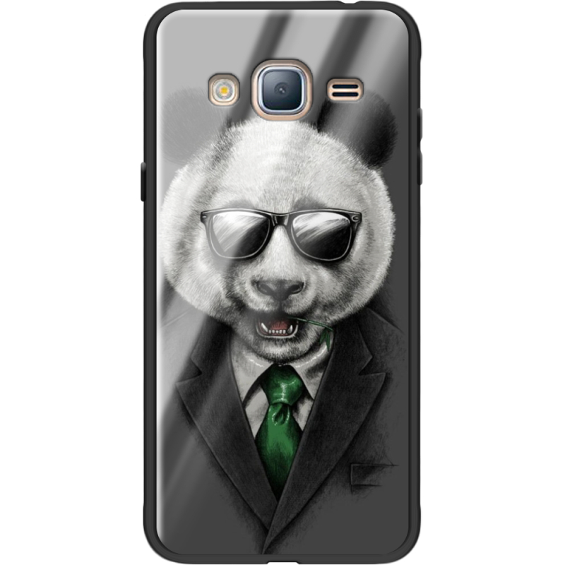 Защитный чехол BoxFace Glossy Panel Samsung Galaxy J3 2016 Cool Panda