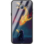Защитный чехол BoxFace Glossy Panel Samsung Galaxy J3 2016 Kitten And Fish