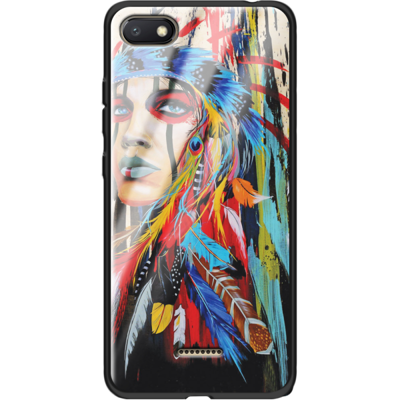 Защитный чехол BoxFace Glossy Panel Xiaomi Redmi 6A Feather Girl