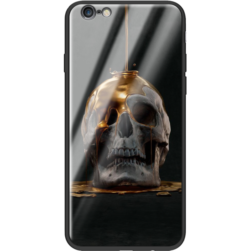 Защитный чехол BoxFace Glossy Panel Apple iPhone 6 / 6s Gold Skull