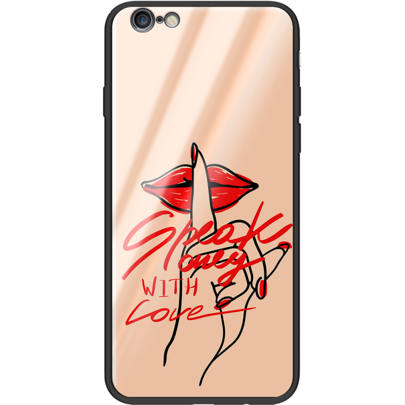 Защитный чехол BoxFace Glossy Panel Apple iPhone 6 / 6s Speak Only Whith Love