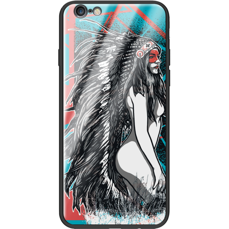 Защитный чехол BoxFace Glossy Panel Apple iPhone 6 / 6s Indian Girl