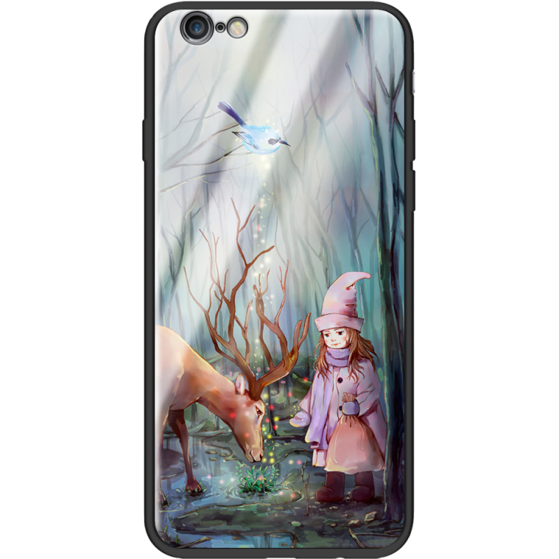 Защитный чехол BoxFace Glossy Panel Apple iPhone 6 / 6s Girl And Deer