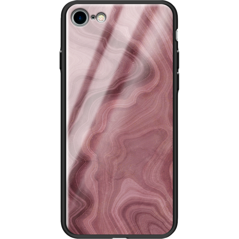 Защитный чехол BoxFace Glossy Panel Apple iPhone 7 / 8 DarkRed Marble