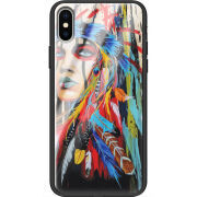 Защитный чехол BoxFace Glossy Panel Apple iPhone X Feather Girl