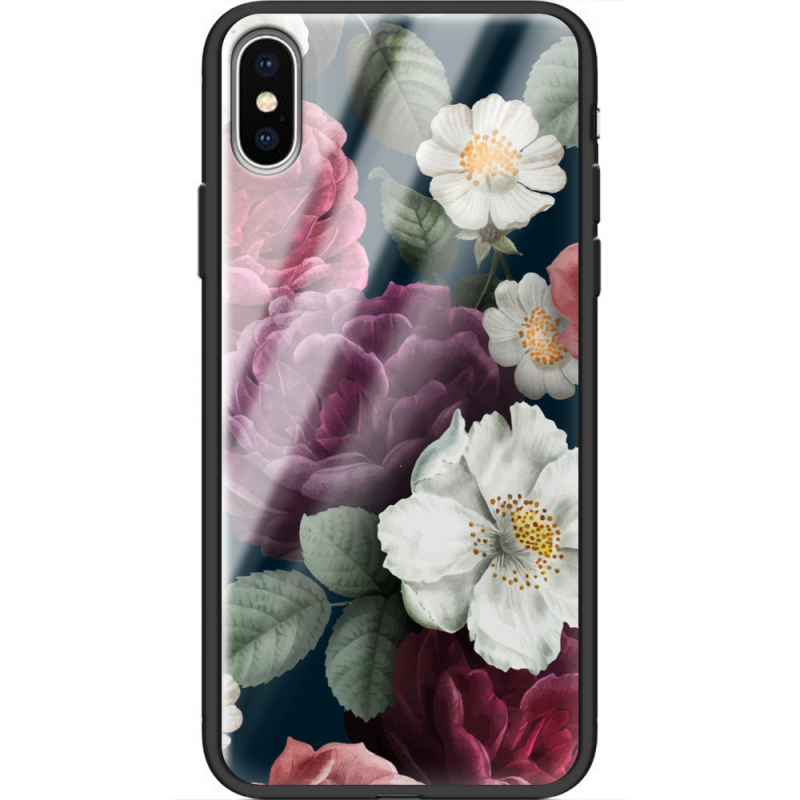 Защитный чехол BoxFace Glossy Panel Apple iPhone X Peonies