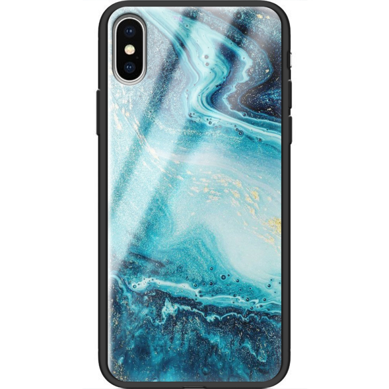 Защитный чехол BoxFace Glossy Panel Apple iPhone X Blue Marble