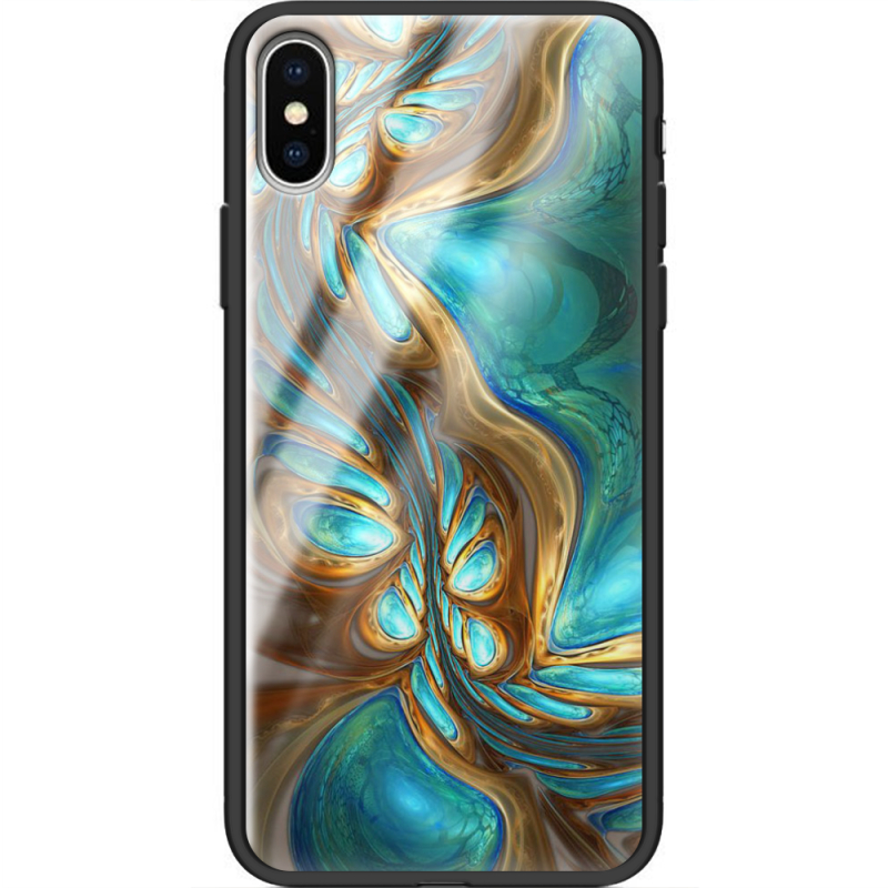 Защитный чехол BoxFace Glossy Panel Apple iPhone X Blue Abstraction