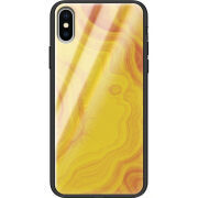 Защитный чехол BoxFace Glossy Panel Apple iPhone X Yellow Marble