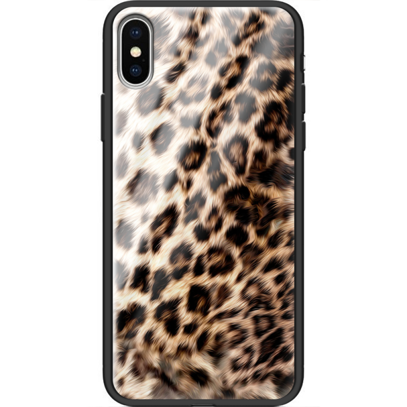 Защитный чехол BoxFace Glossy Panel Apple iPhone X Leopard Fur