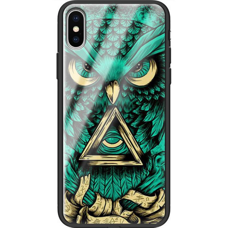 Защитный чехол BoxFace Glossy Panel Apple iPhone X Masonic Owl