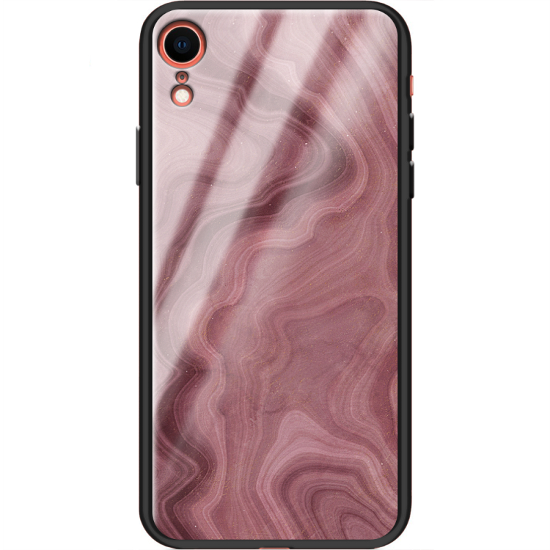 Защитный чехол BoxFace Glossy Panel Apple iPhone XR DarkRed Marble