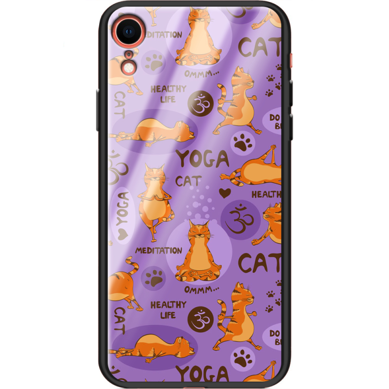 Защитный чехол BoxFace Glossy Panel Apple iPhone XR Yoga Cat