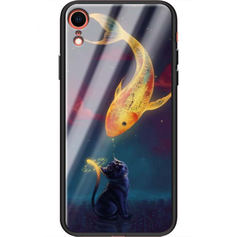 Защитный чехол BoxFace Glossy Panel Apple iPhone XR Kitten And Fish