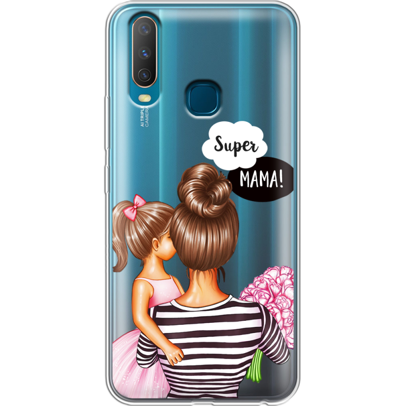 Прозрачный чехол Uprint Vivo Y17 Super Mama and Daughter