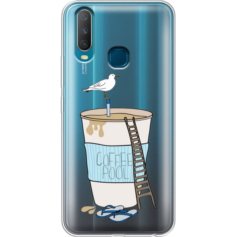 Прозрачный чехол Uprint Vivo Y17 Segull in Cofee Pool