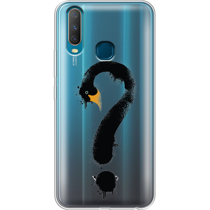 Прозрачный чехол Uprint Vivo Y17 Swan question