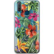 Прозрачный чехол Uprint Vivo Y17 Tropical Flowers