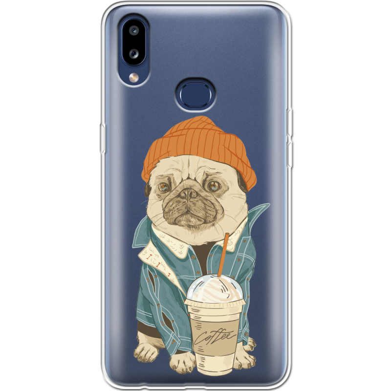 Прозрачный чехол Uprint Samsung A107 Galaxy A10s Dog Coffeeman