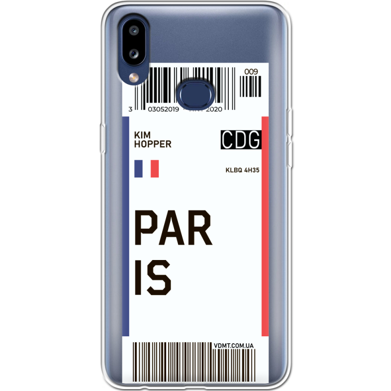 Прозрачный чехол Uprint Samsung A107 Galaxy A10s Ticket Paris