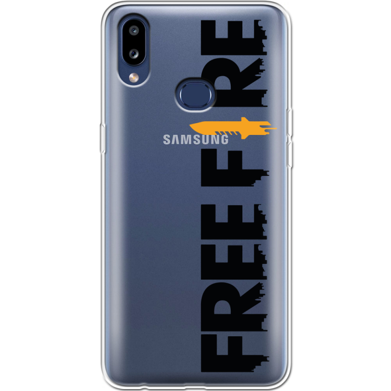 Прозрачный чехол Uprint Samsung A107 Galaxy A10s Free Fire Black Logo