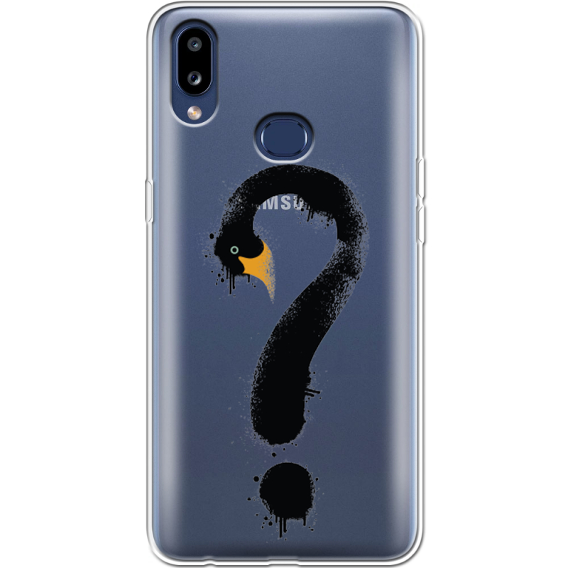 Прозрачный чехол Uprint Samsung A107 Galaxy A10s Swan question