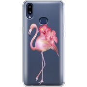 Прозрачный чехол Uprint Samsung A107 Galaxy A10s Floral Flamingo