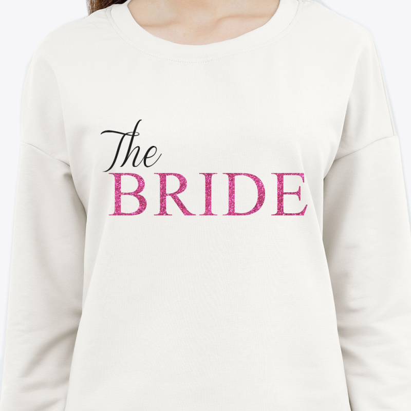 Свитшот с принтом женский белый 