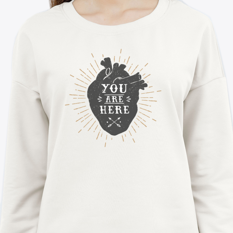 Свитшот с принтом женский белый 