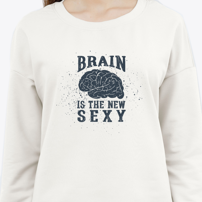 Свитшот с принтом женский белый 