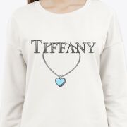 Свитшот с принтом женский белый Tiffany Heart