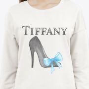 Свитшот с принтом женский белый Tiffany Heels