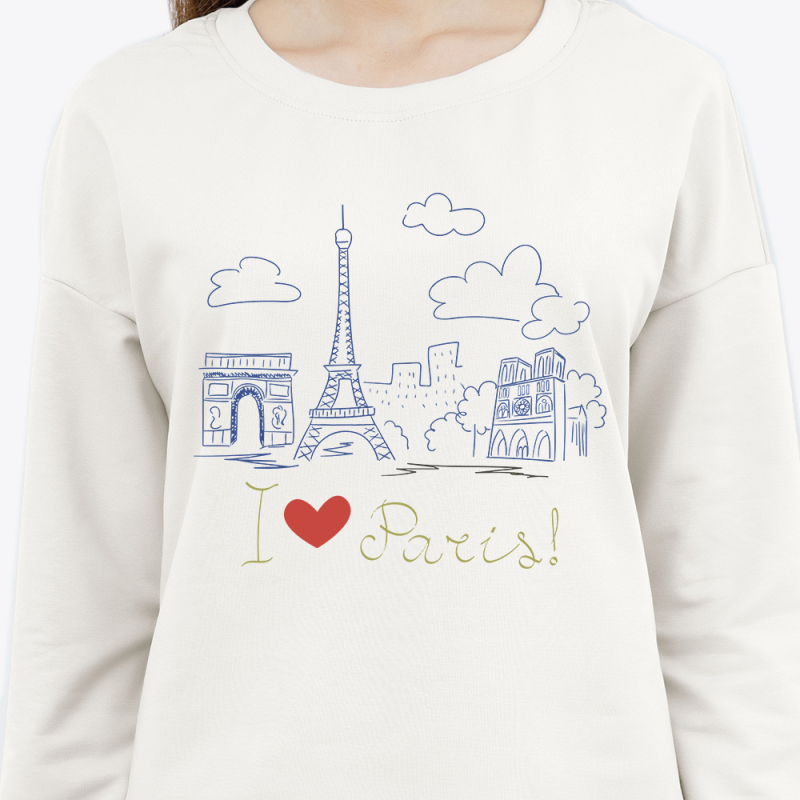 Свитшот с принтом женский белый 