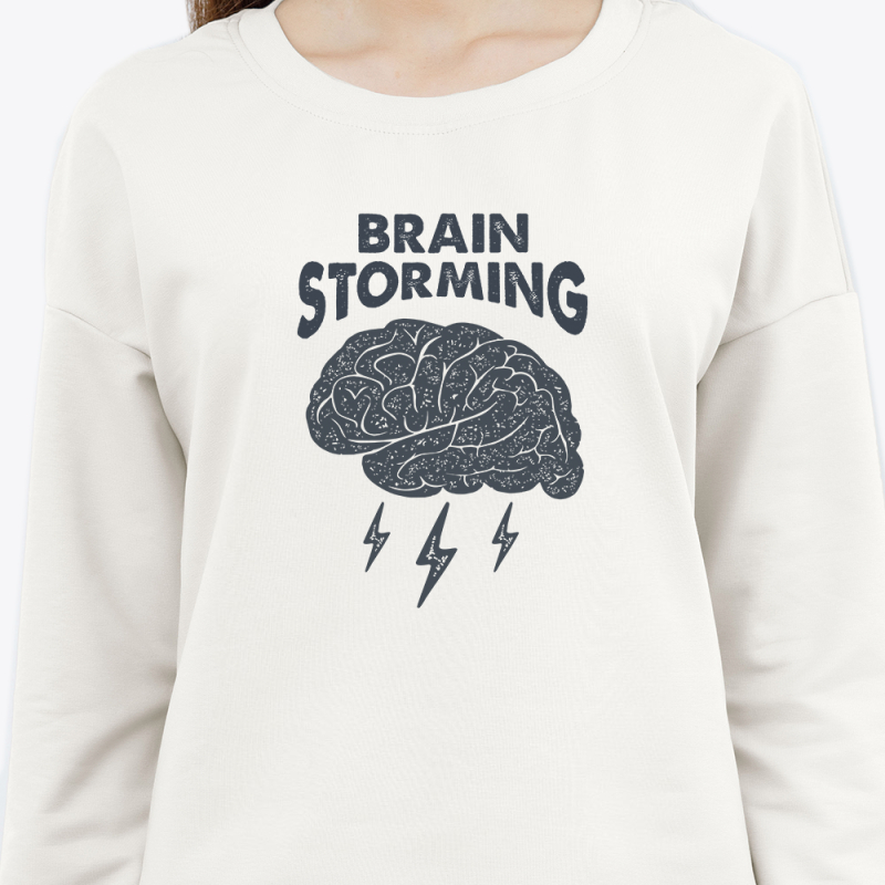 Свитшот с принтом женский белый 