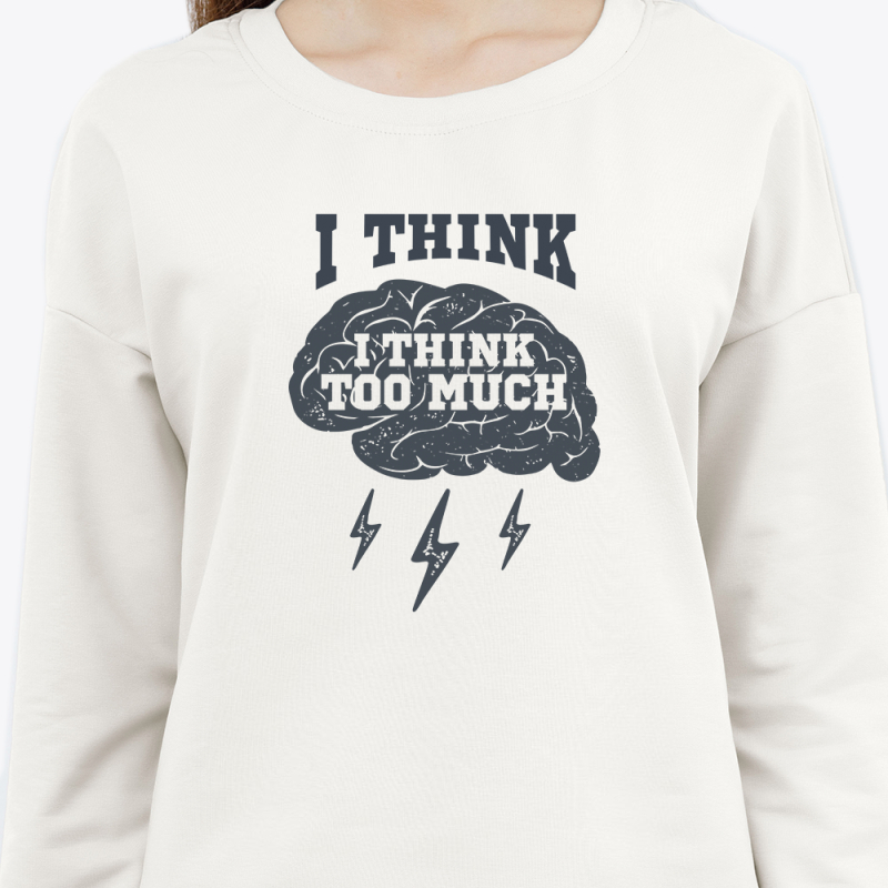 Свитшот с принтом женский белый 