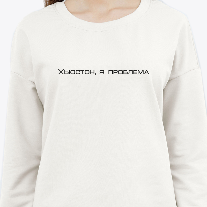 Свитшот с принтом женский белый 