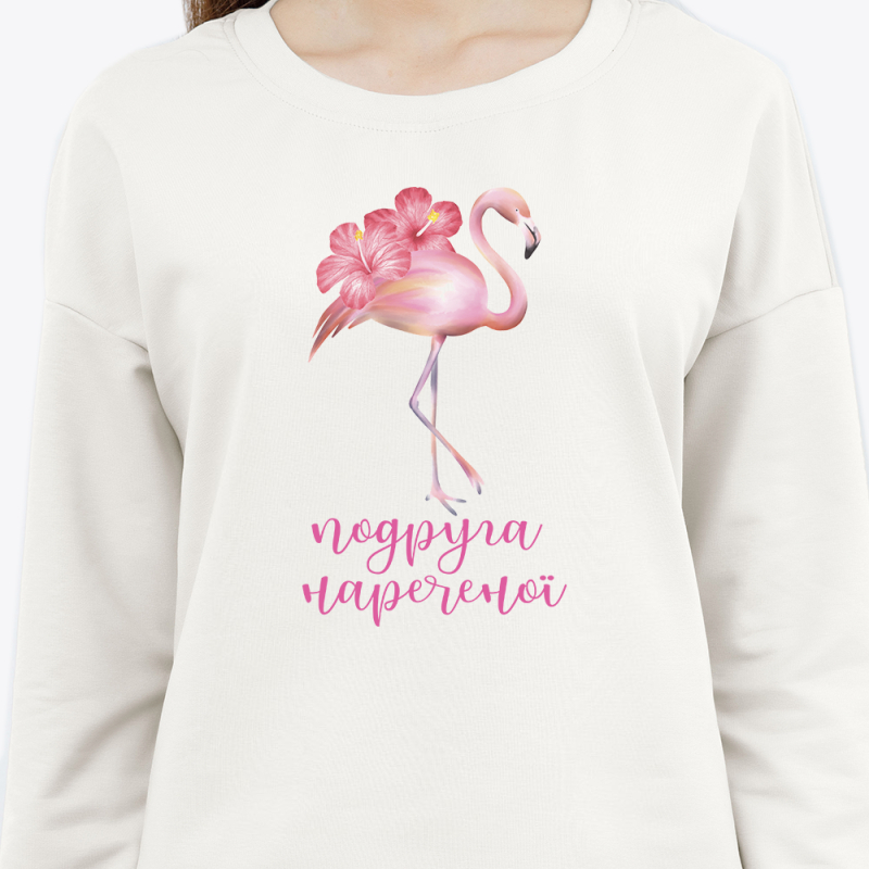 Свитшот с принтом женский белый 