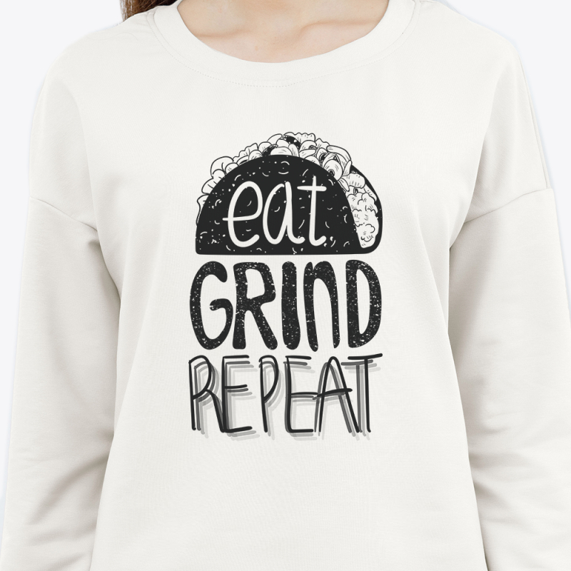 Свитшот с принтом женский белый 